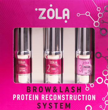 Zola Набор составов для ламинирования бровей Brow&Lash Protein Reconstruction System, 10 мл 19834 фото