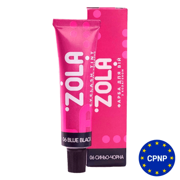 Zola краска для ресниц с коллагеном 15ml (06 сине-черная) 13121 фото