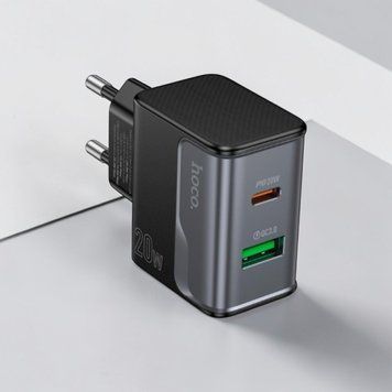 Блок живлення HOCO CS71A Star Speed ​​PD20W+QC3.0 1*USB+1 1*Type-C 22820 фото