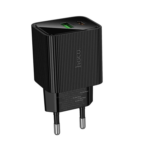 Блок питания HOCO CS84A Excellent PD30W+QC3.0 1*USB+1*Type-C 22821 фото