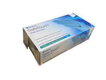 Рукавички Medicom SafeTouch Vitals Slim S 3.0g(блакитні) (пошкоджена упаковка) 21961 фото
