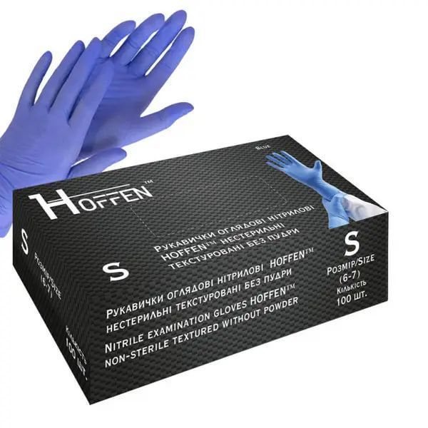 Перчатки HOFFEN Голубые S 3,5г 15989 фото