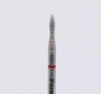 Корейская алмазная фреза для маникюра Почка 018, красная насечка 8634 фото